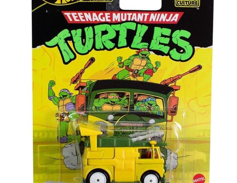 Hot Wheels Premium Toy Car TMNT Party Wagon, Die-Cast Replica from Popular Movie (Styles May Vary)