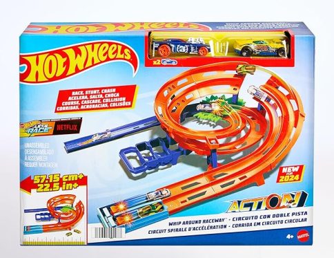 Hot Wheels Circuit looping of the extreme, Box Circuit 2 Cars, Easy to Store for kids