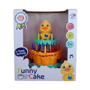 Happy Birthday Singing Cake Toy for Kids, Rotating Cake Toy with Light and Sound for Boys & Girls