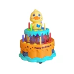 Happy Birthday Singing Cake Toy for Kids, Rotating Cake Toy with Light and Sound for Boys & Girls - Image 2