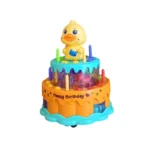 Happy Birthday Singing Cake Toy for Kids, Rotating Cake Toy with Light and Sound for Boys & Girls - Image 4