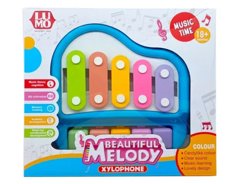 BEAUTIFUL MELODY XYLOPHONE WITH KEYBOARD 18M+ (Multicolor – Blue)