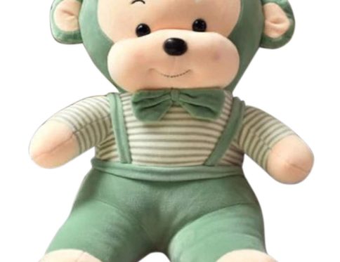 Super Soft Green Monkey With Bow Soft Stuffed Animal Plush Toy for Kids Birthday Gifts 32 cm