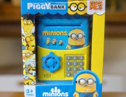 Minions Trolly Case Piggy Bank Money Safe