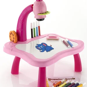 Drawing Projector Table with 24 Pattern ,Water Pens, Table Lamp for Creativity & Ed. 5+yrs Pink
