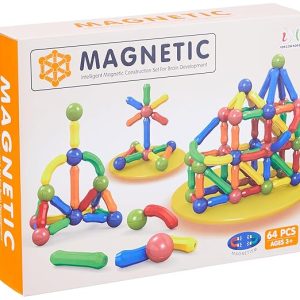 Magnetic Building Sticks Blocks Kids Toys, Learning Sticks, Balls, Toys for kids, Educational 64 set