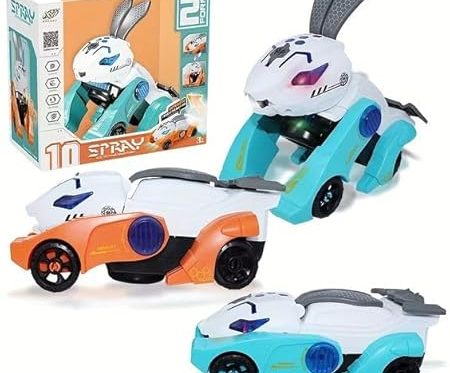 Rabbit Deform Car with LED Light and Music 2 in 1 (Orange)