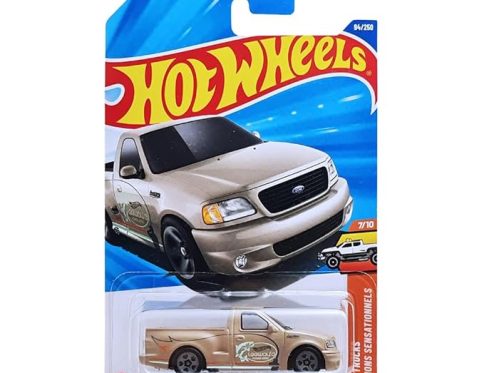 Hot Wheels 99 Ford F-150 SVT Lightning Hot Trucks for Ages 3 Years and Up 94/250 (Brown)