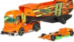 Hot Wheels Super Rigs Big Rig Heat Truck with Die-Cast Car Fiery Hauler Fun for Kids & Collectors - Image 2