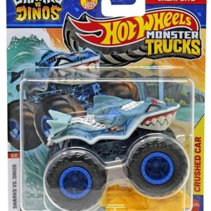 Hot Wheels Monster Trucks Sharks vs Dinos, Die cast Collection, 2025 Edition Team Shark Great Bite
