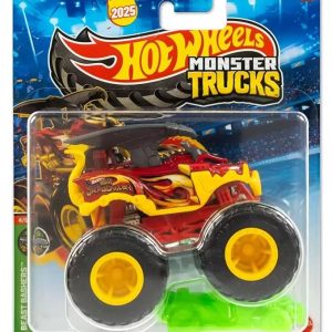 Hot Wheels Dragorizer Monster Trucks 2025 Diecast Truck with Crushable Car 3+ Ages, Multicolor