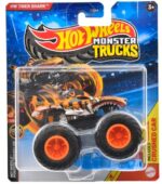 Hot Wheels Monster Trucks Live Tiger Includes Crushed Car for Kids & Collectors