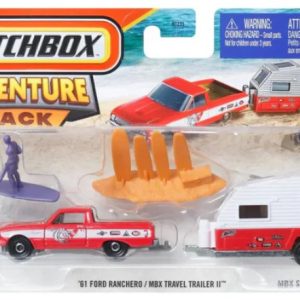 Matchbox 2025 Adventure Pack Pack of 1 Pcs 61 Ford Ranchero and MBX Travel Trailer