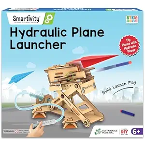 Smartivity 2in1 Hydraulic Aeroplane/Dart Launcher Toy for Kids 6 to 14 Years, Shoots in Air