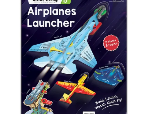 Smartivity 3in1 Airplanes Launcher Toy for Kids 6-12, Build and Launch 3 Planes – Fighter Jet