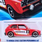 73 Honda Civic Custom. Hot Wheels 2025- Red - Image 2