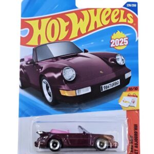 Hot Wheels 2025 Porsche 911 Torbo Cabriolet Then and Now Ages 3 and Up- Wine