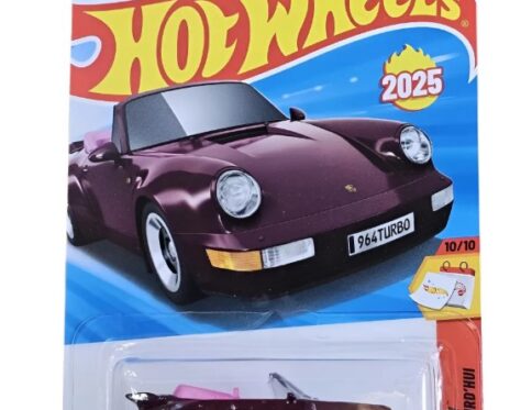 Hot Wheels 2025 Porsche 911 Torbo Cabriolet Then and Now Ages 3 and Up- Wine