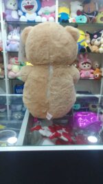 L.Brown Soft Teddy with Strawberry 35 cms - Image 2