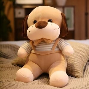Cute Brown Puppy Stuffed with bow