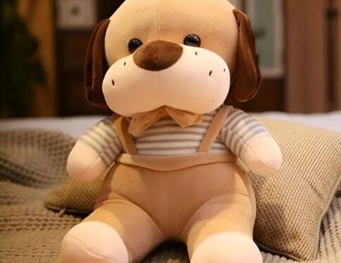 Cute Brown Puppy Stuffed with bow