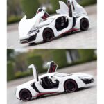 Lykan Hyper Diecast Alloy Metal Pull Back Car with Openable Doors,Light & Music Gifts Toys for Kids - Image 5