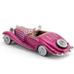 Mercedes-Benz Classic 500K Diecast Metal Vintage Retro Pull Back Toy Car Gift for Kids - Purple - Image 4