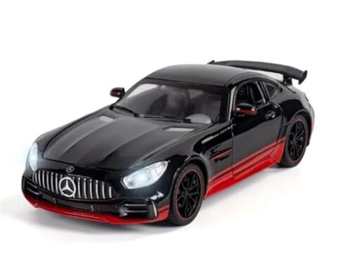 Model AMG GTR Metal Cars with Openable Doors Light and Musical Sound, Scale Die cast Metal Toy