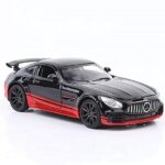 Model AMG GTR Metal Cars with Openable Doors Light and Musical Sound, Scale Die cast Metal Toy - Image 3