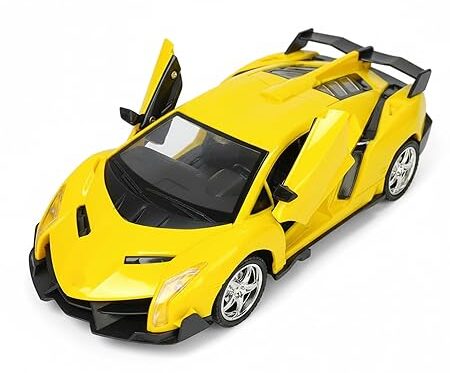 Simulated Model Supercars – Automatic Door Open-Close RC Car Yellow
