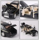Rolls Royce Phantom Diecast Model Car Alloy, Sound, Light, Openable Doors, Pull Back Vehicle Toy - Image 3