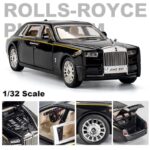 Rolls Royce Phantom Diecast Model Car Alloy, Sound, Light, Openable Doors, Pull Back Vehicle Toy - Image 4