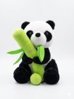 Panda Sitting on Bamboo - 30cm