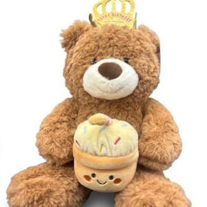 Crown Birthday Musical Teddy Bear Medium