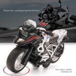 Nexus Motorcycle GT - Tourer, Die Cast Model Bike, Lights and Music toy For Kids and Fans - White - Image 3
