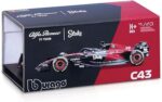 Bburago Formula 1 ALFA ROMEO F1 TEAM STAKE C43 2023 Scale Die-Cast Collectible Race Car - Image 2