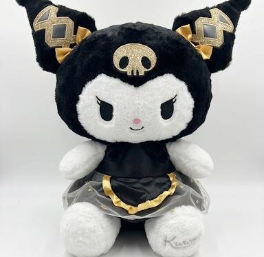Cute Black and White Doll Kuromi with Golden Outfit