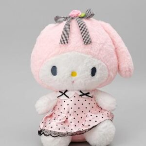 Cute Melody Big Eared Stuffed with frock pink & black