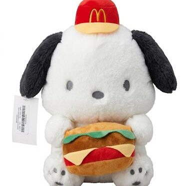 White Puppy with MacDonalds Burger