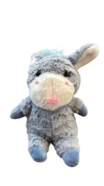 woolly donkey plush - blue