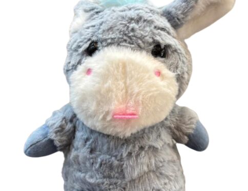 woolly donkey plush – blue