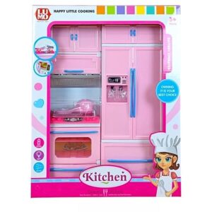 My Little Chefs Playhouse, 2-Door Mini Kitchen Set with Utensils, Pretend Play Cooking Toy for Kids