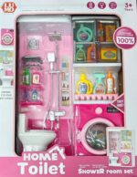 Home Bathroom Playset with Washing Machine, & other accessories a Fun Toy for Children Ages 3