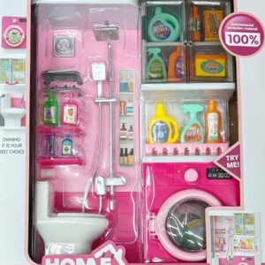 Home Bathroom Playset with Washing Machine, & other accessories a Fun Toy for Children Ages 3