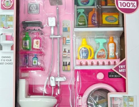 Home Bathroom Playset with Washing Machine, & other accessories a Fun Toy for Children Ages 3