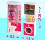 Home Bathroom Playset with Washing Machine, & other accessories a Fun Toy for Children Ages 3 - Image 2