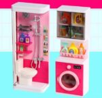 Home Bathroom Playset with Washing Machine, & other accessories a Fun Toy for Children Ages 3 - Image 3