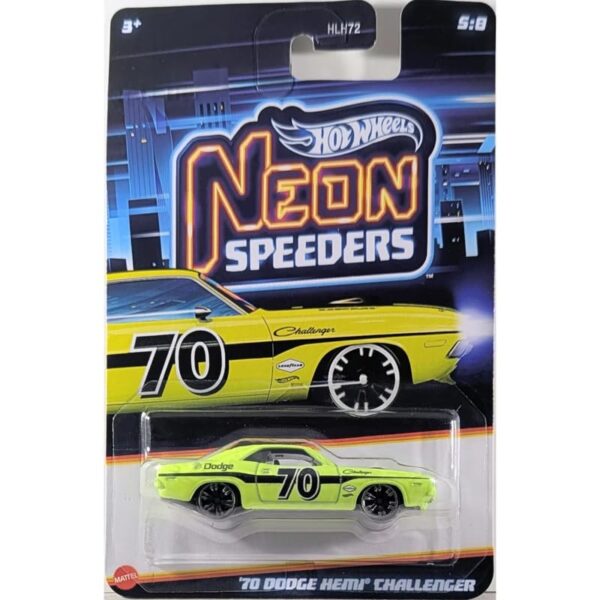 70 Dodge Hemi Challenger. Hot Wheels 2026. Neon Speeders.