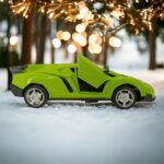 Simulated Model Supercars - Automatic Door Open-Close RC Car - Green - Image 4