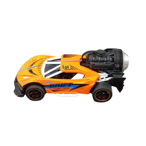 Die-Cast Smoke Pull Back car for kids - Orange